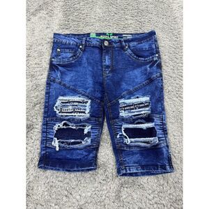 Royal Spirit Jean Shorts Mens 36 Distressed Slim Grudge Skater Original Denim